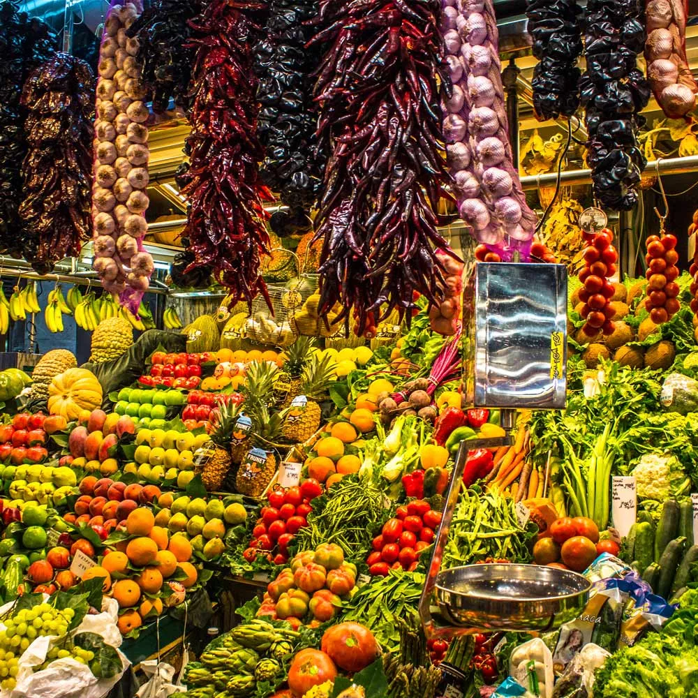 Obst und Gemüse in einem Food Markt.