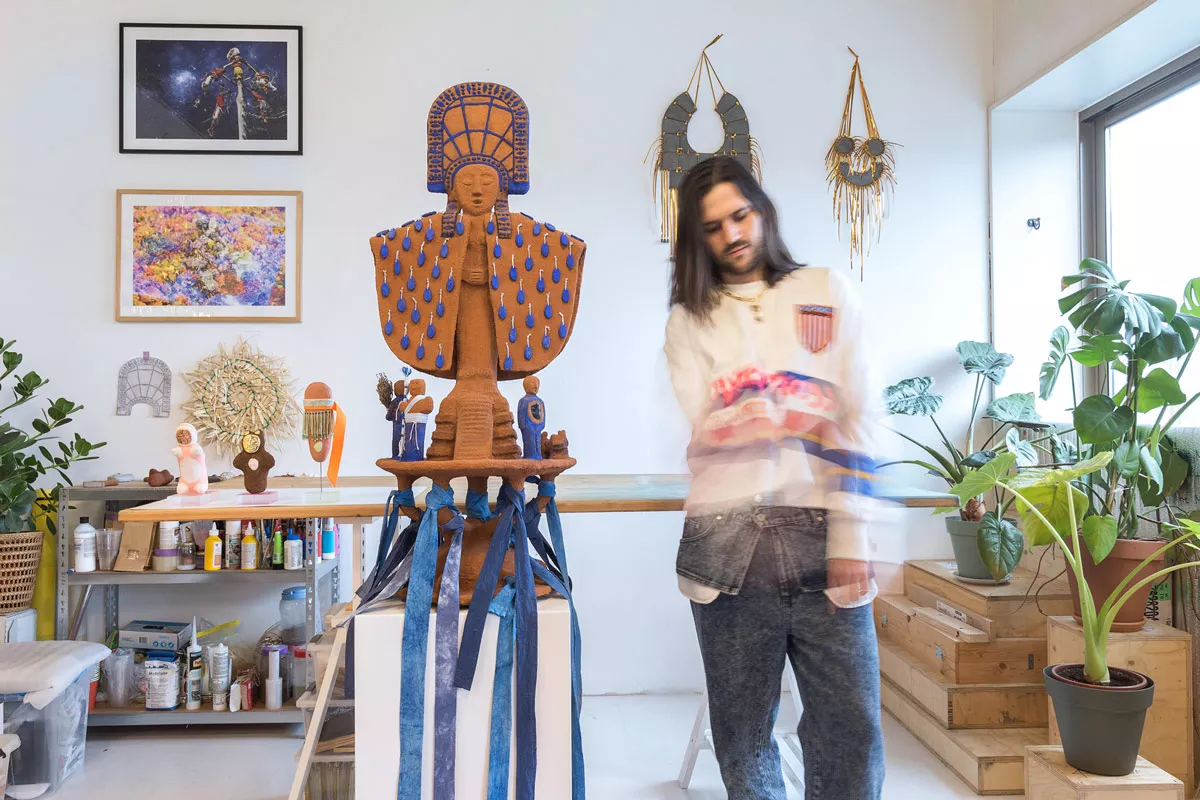 Perlenkünstler Jorge Manes Rubio in seinem Studio.