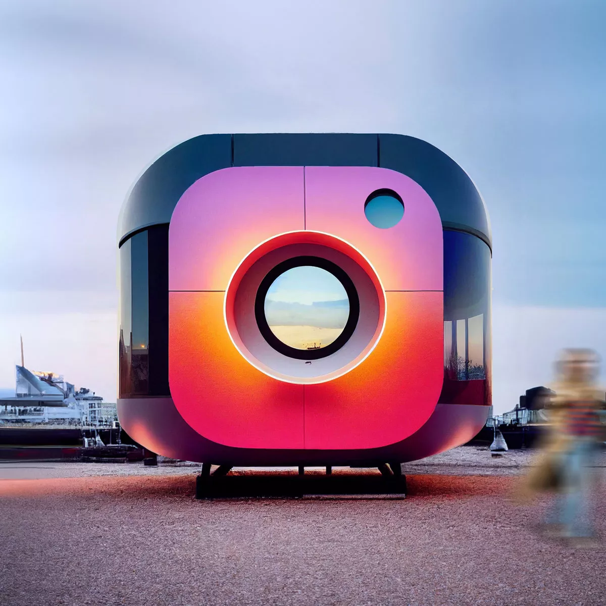 Instagram-Logo als KI-Architektur von Tim Fu