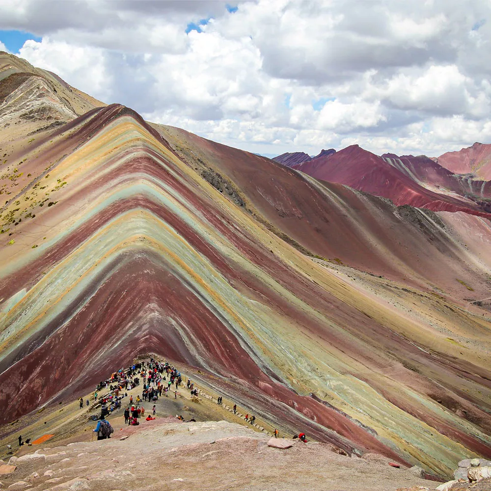 Rainbow Mountain Vinicunca in Peru.