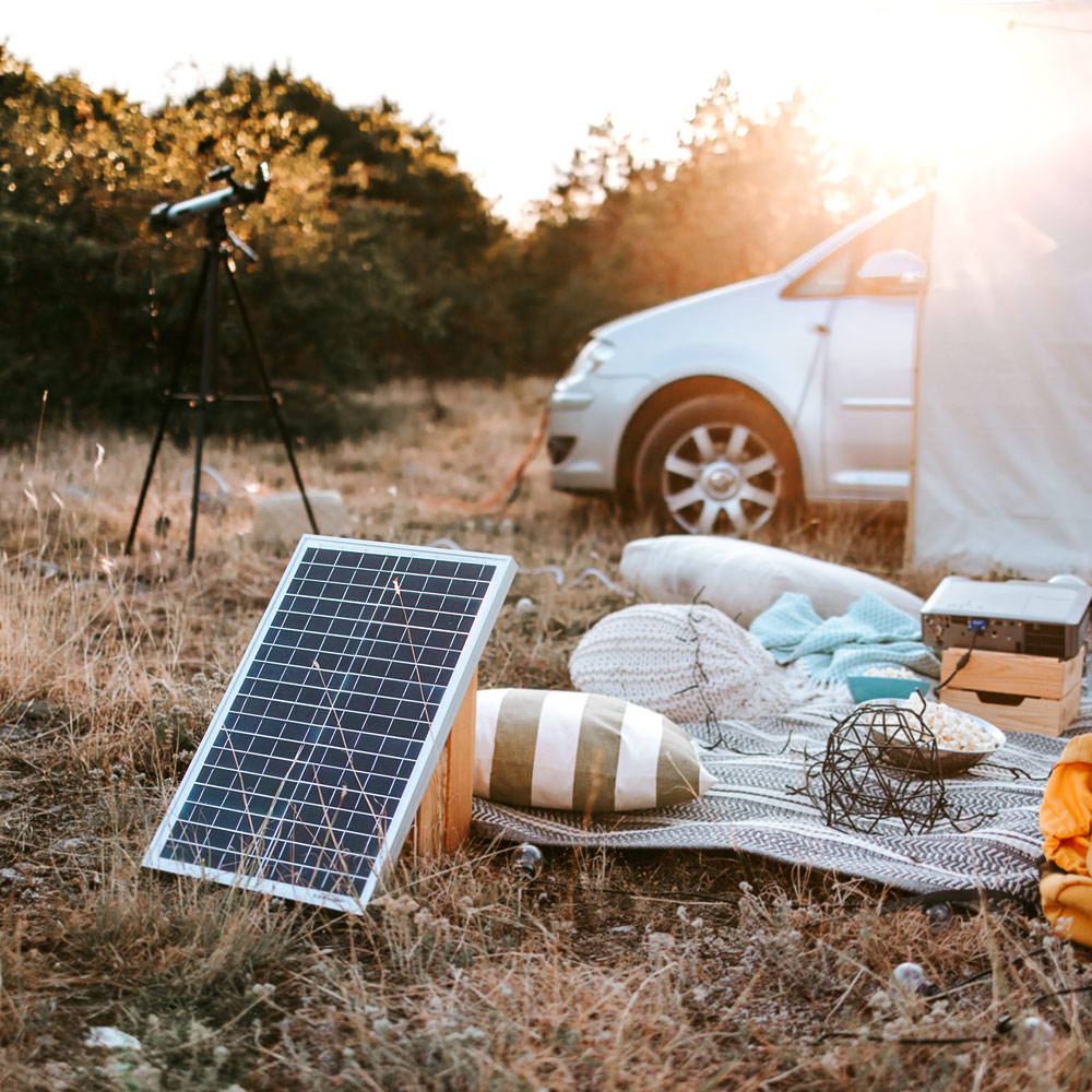 Camping: Mobile Solaranlage