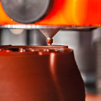 Cocoa Press 3D-Drucker druckt Schokoladenkreation