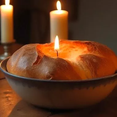 Butter Candle in Brot.