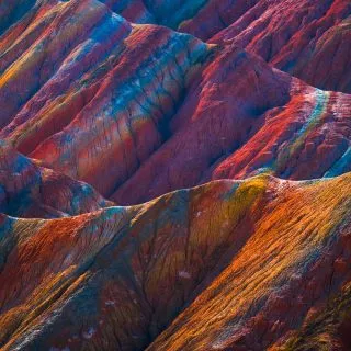 Rainbow Mountains in China.