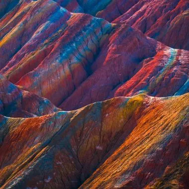 Rainbow Mountains in China.