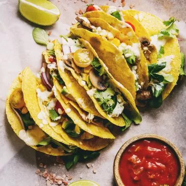 Gefüllte Tacos.