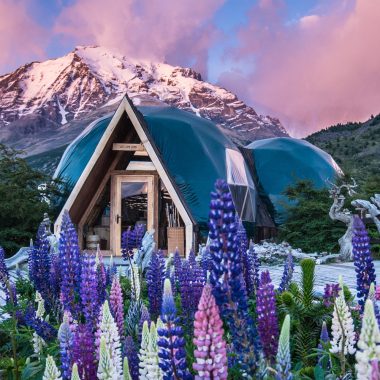 Ein Eco Dome in Patagonien.