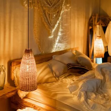 DIY-Lampen: Schlafzimmer mit Lampen